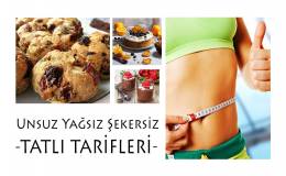 Tatlısız duramayanlar için Unsuz, Şekersiz, Yağsız Tatlı Tarifleri!